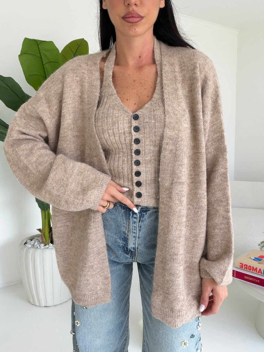 VMC9019-TWINSET FIORE TAUPE