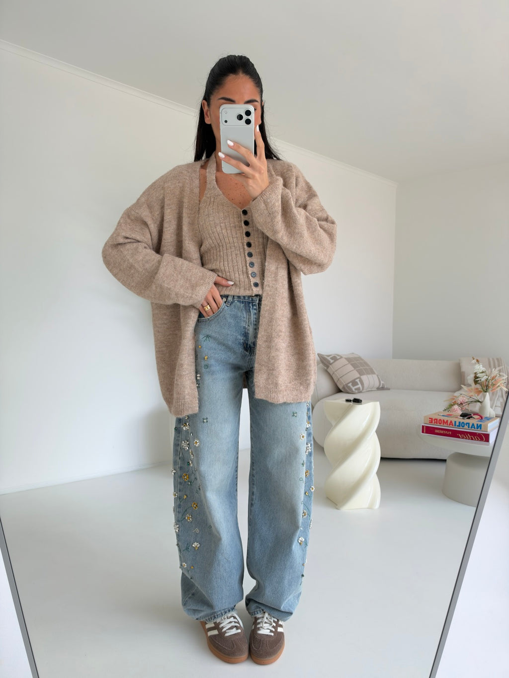 VMC9019-TWINSET FIORE TAUPE