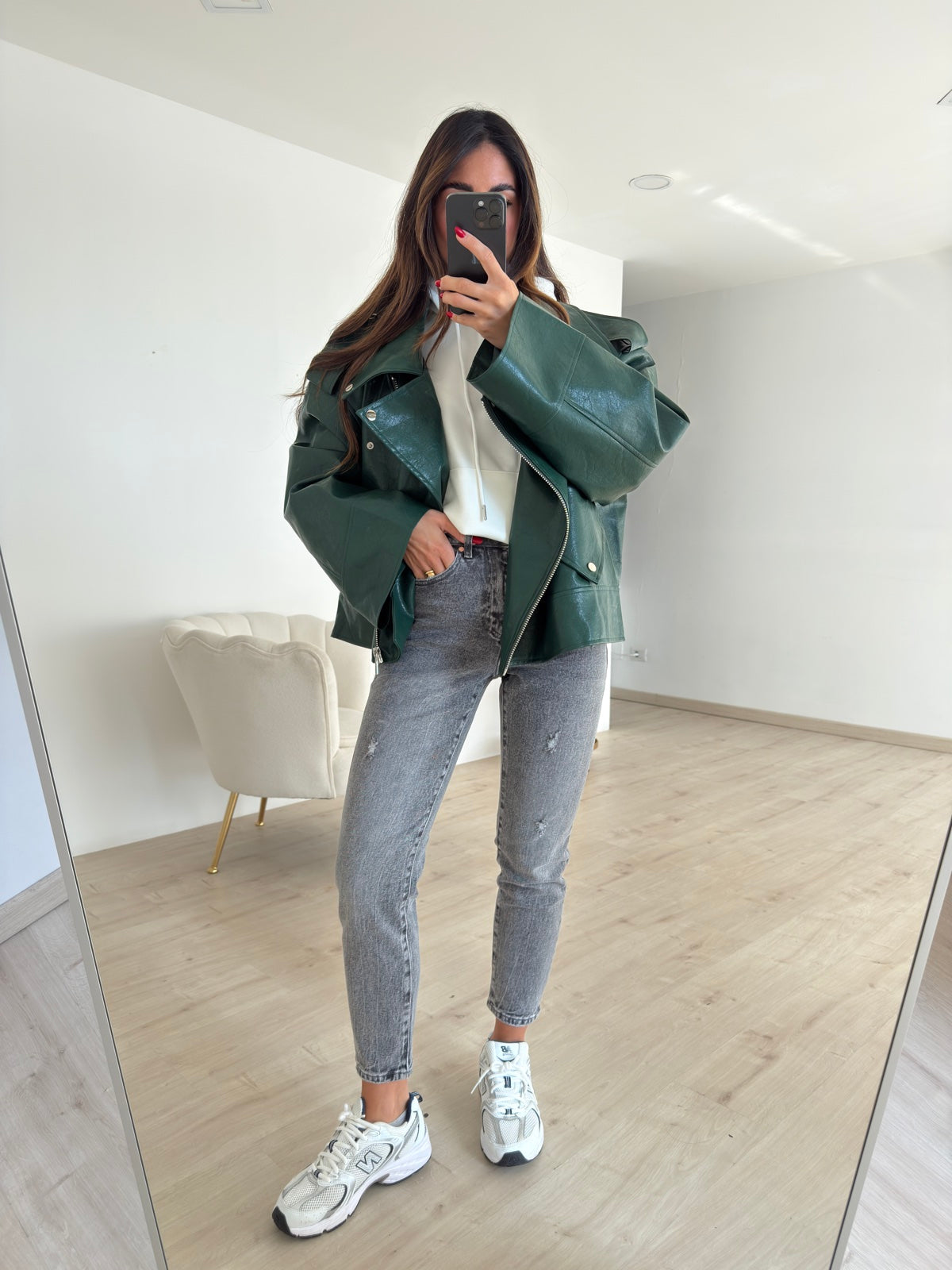 PU8020-1-BIKER ECOPELLE VERDE
