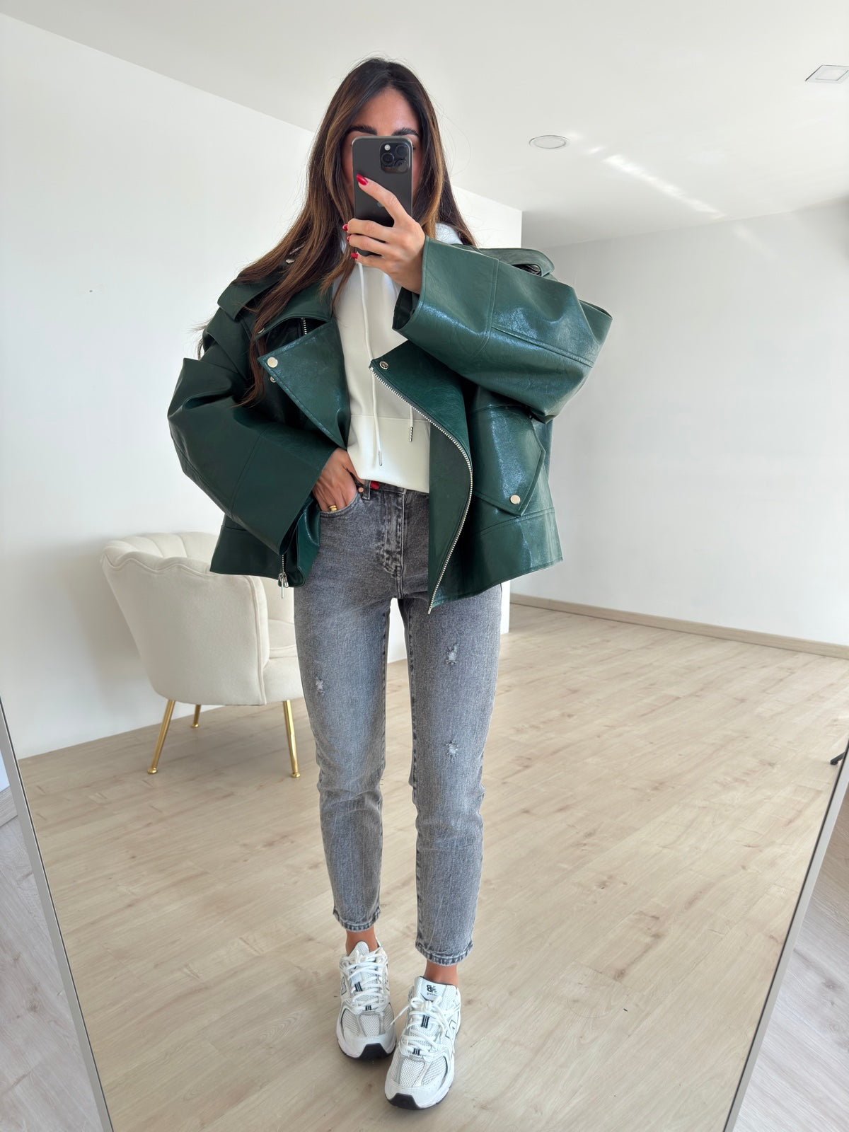 PU8020-1-BIKER ECOPELLE VERDE