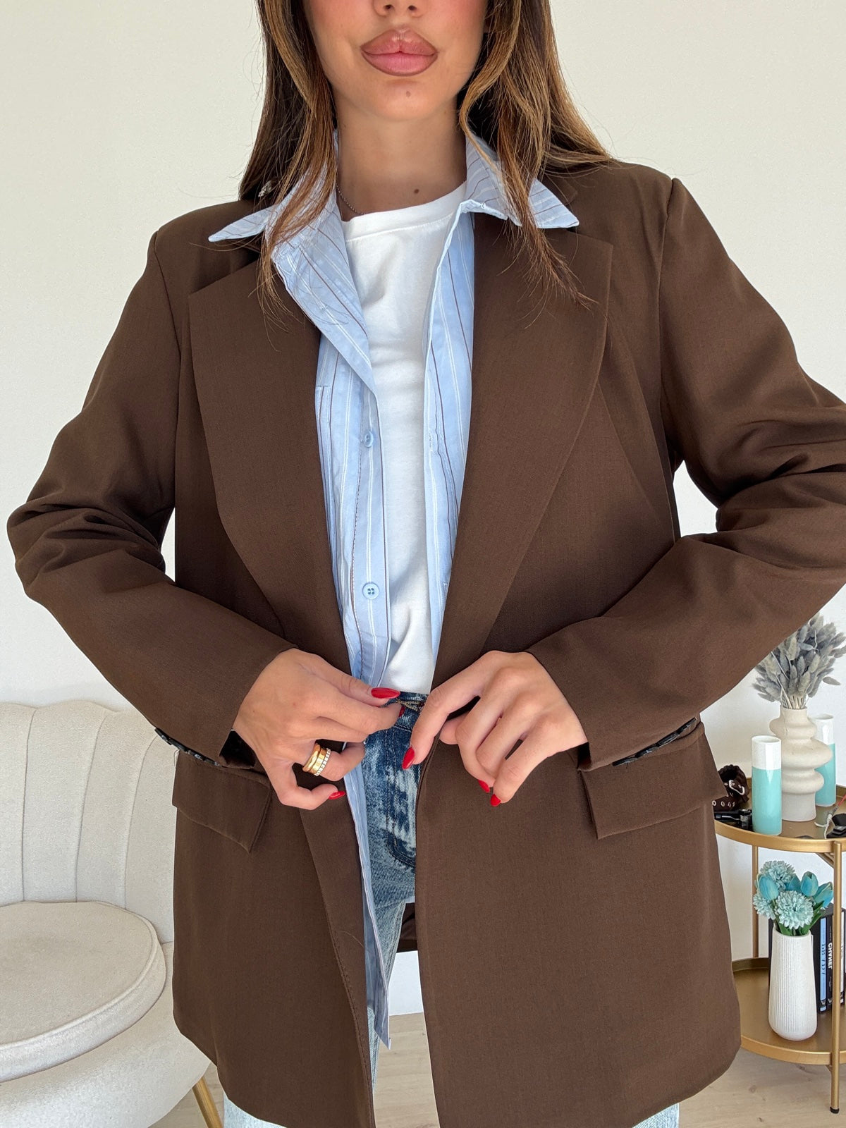 BLAZER DOPPIO BOTTONE CHOCO