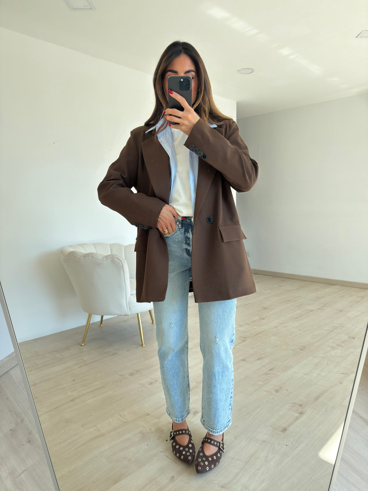 BLAZER DOPPIO BOTTONE CHOCO