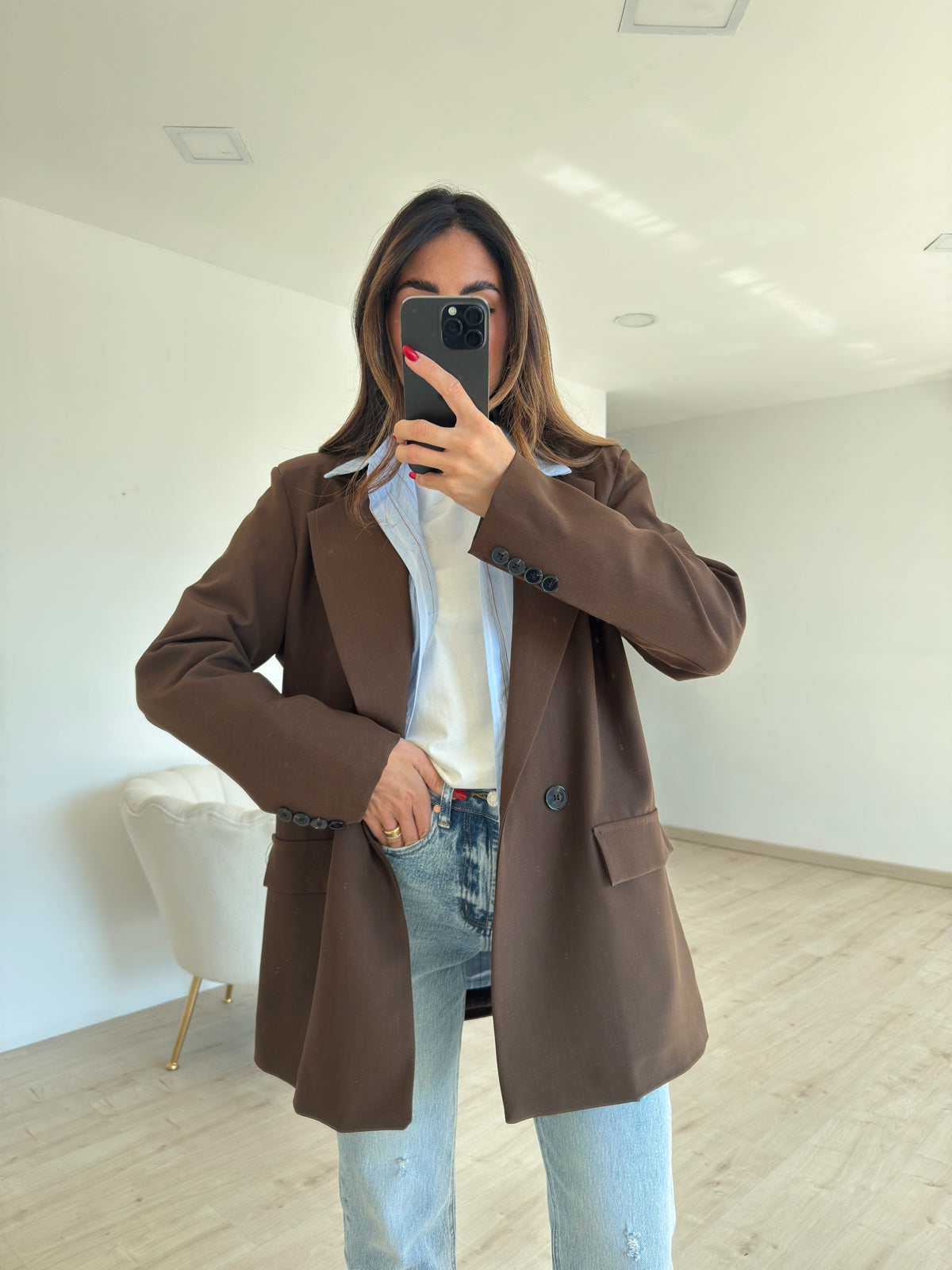 BLAZER DOPPIO BOTTONE CHOCO