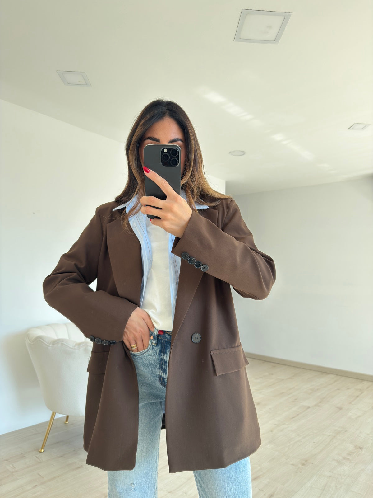BLAZER DOPPIO BOTTONE CHOCO