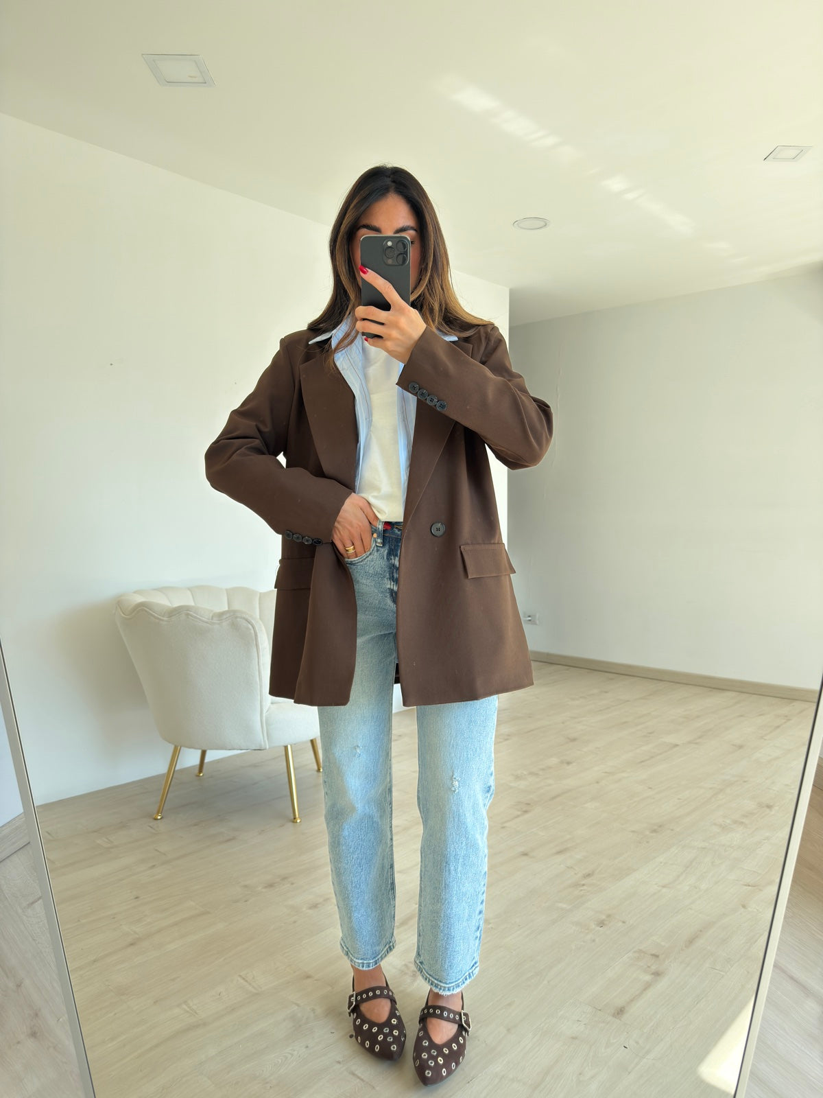 BLAZER DOPPIO BOTTONE CHOCO
