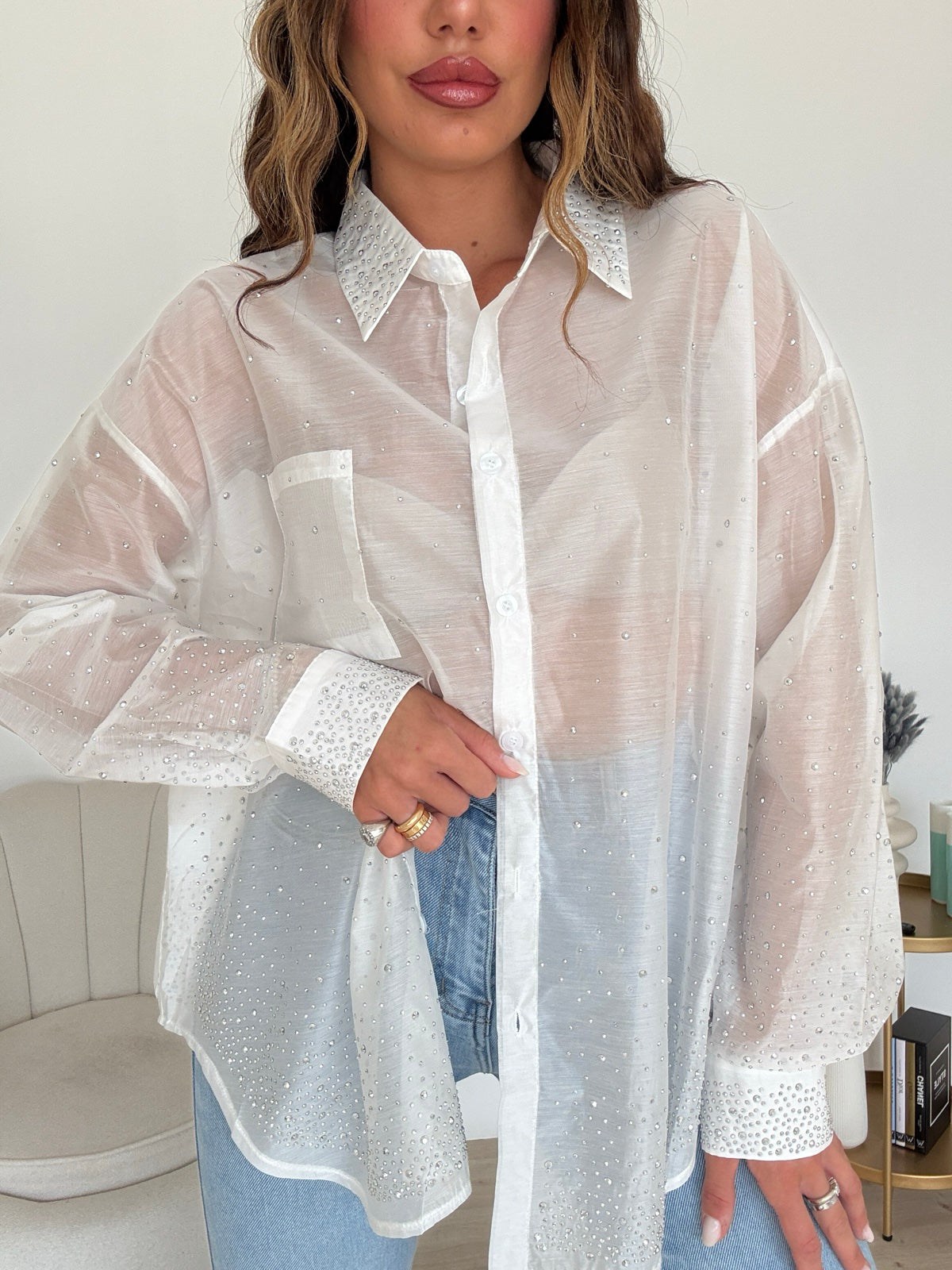 V76103-CAMICIA LUMIERE MILK