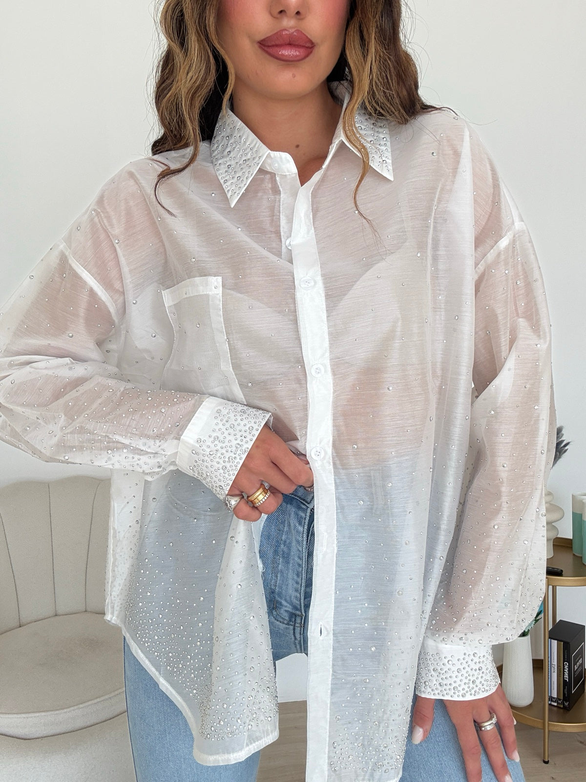 V76103-CAMICIA LUMIERE MILK
