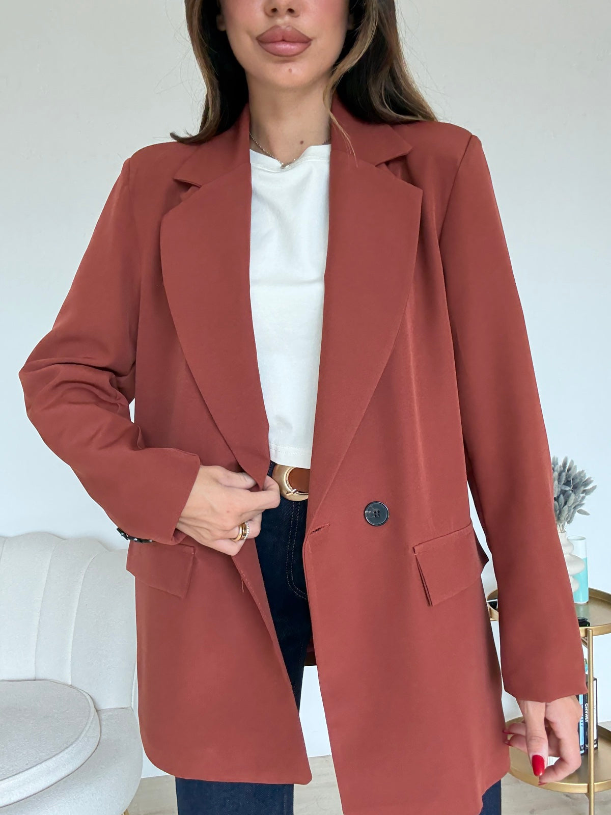 BLAZER DOPPIO BOTTONE COCCIO
