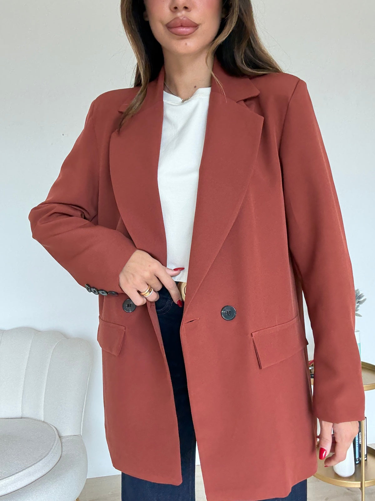 BLAZER DOPPIO BOTTONE COCCIO