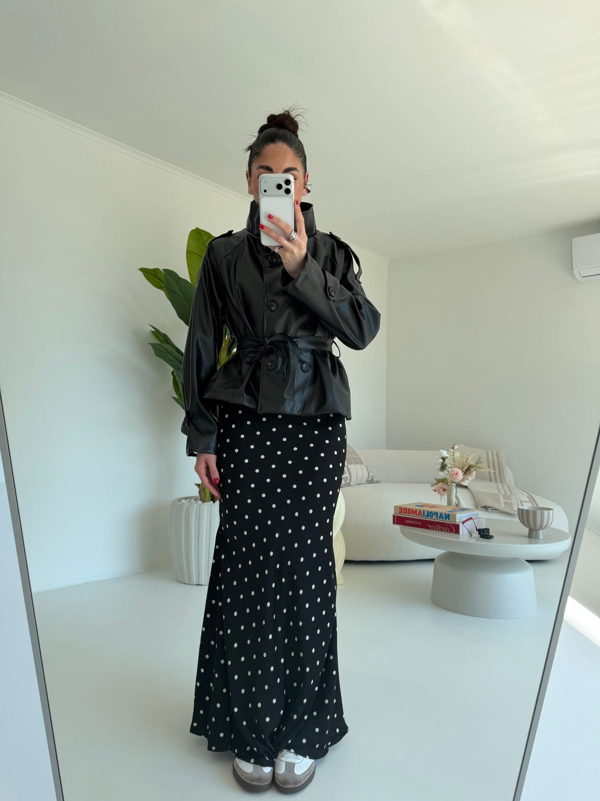 A650-TRENCH IN ECOPELLE MYRANDA NERO