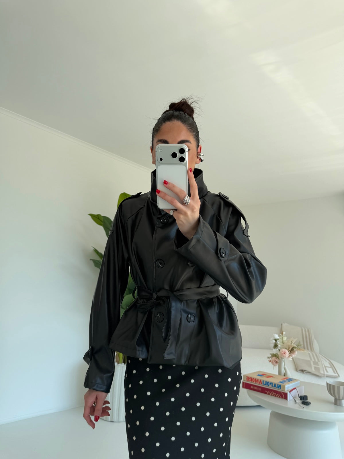 A650-TRENCH IN ECOPELLE MYRANDA NERO