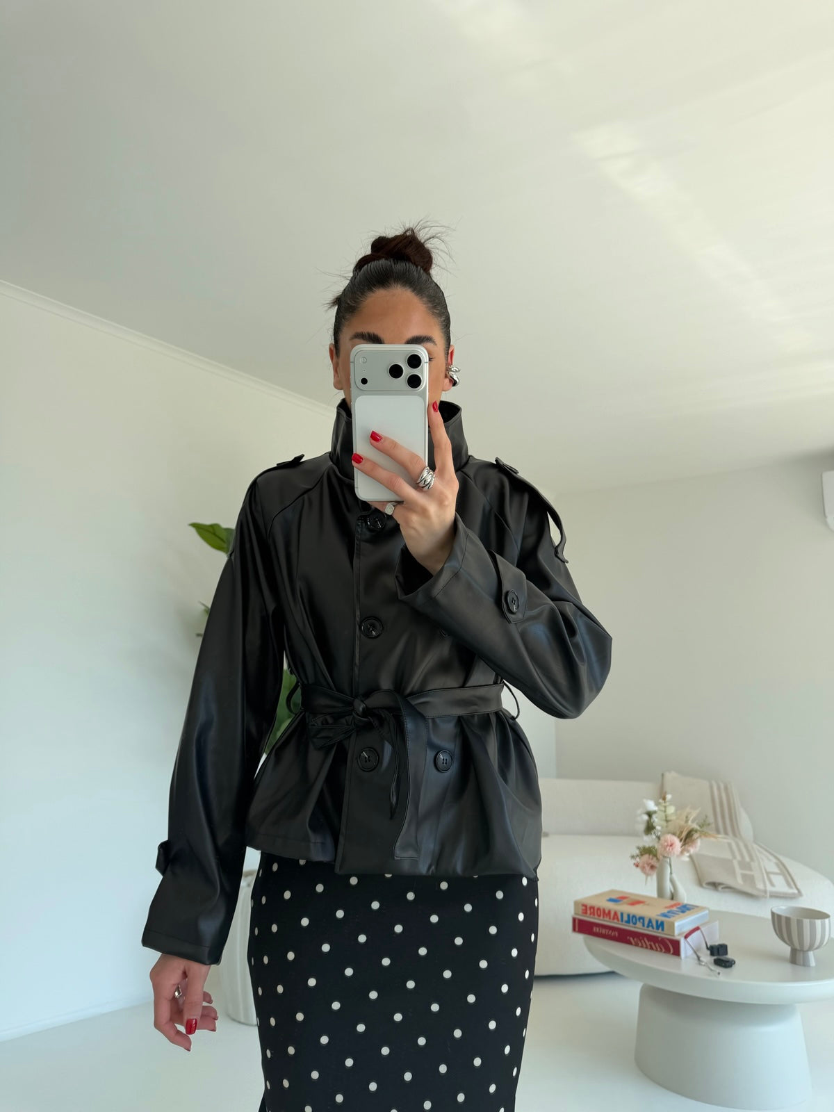 A650-TRENCH IN ECOPELLE MYRANDA NERO