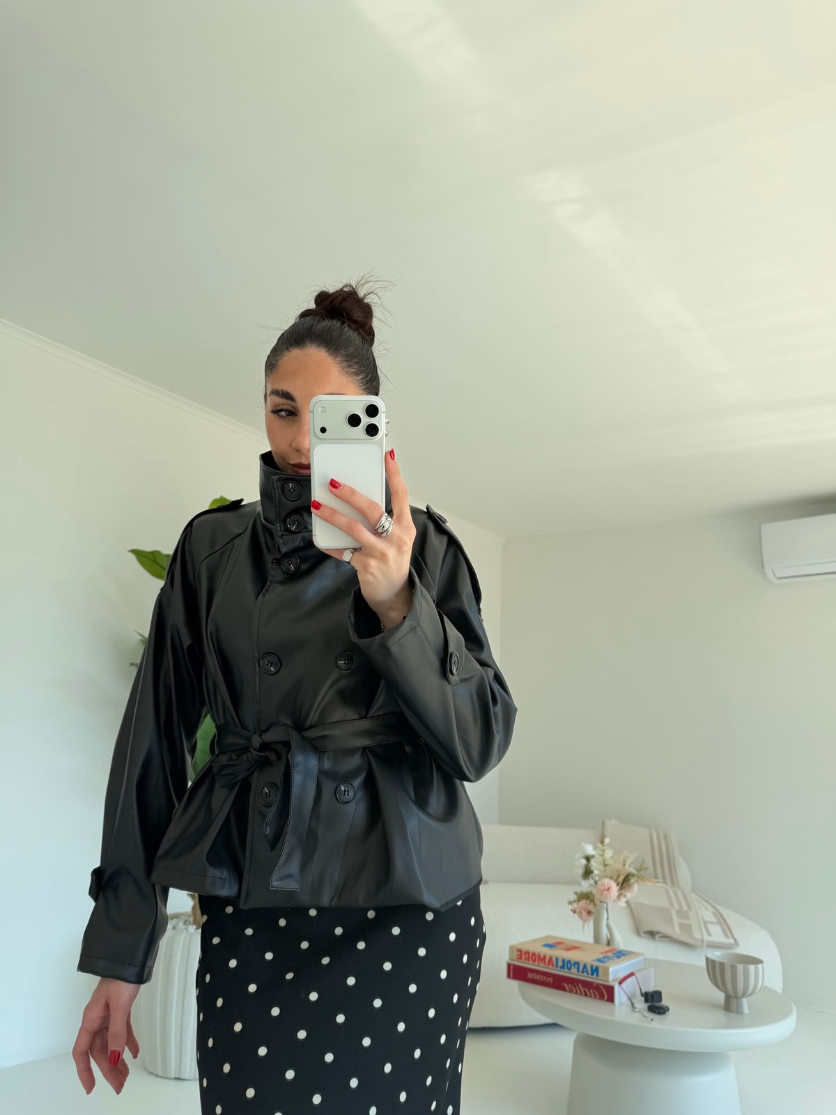 A650-TRENCH IN ECOPELLE MYRANDA NERO