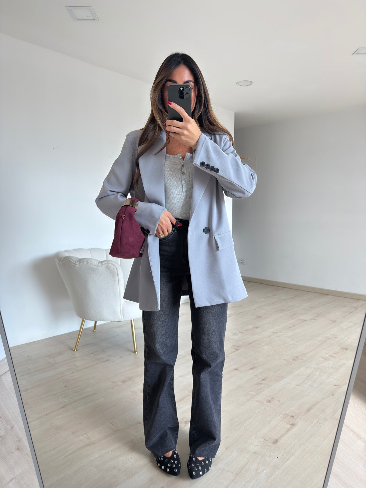 BLAZER DOPPIO BOTTONE GREY