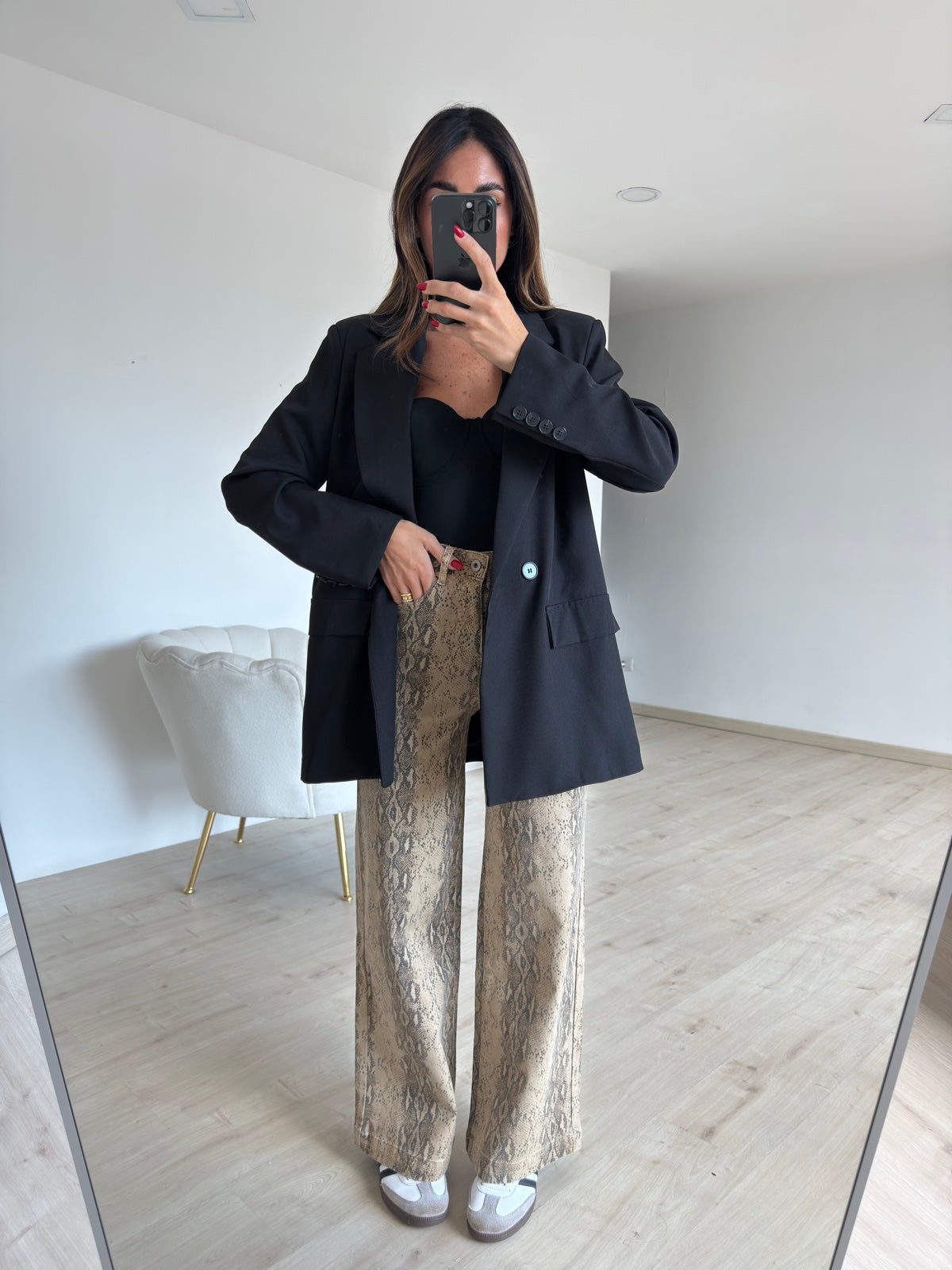 CY061-19-JEANS PALAZZO PYTHON