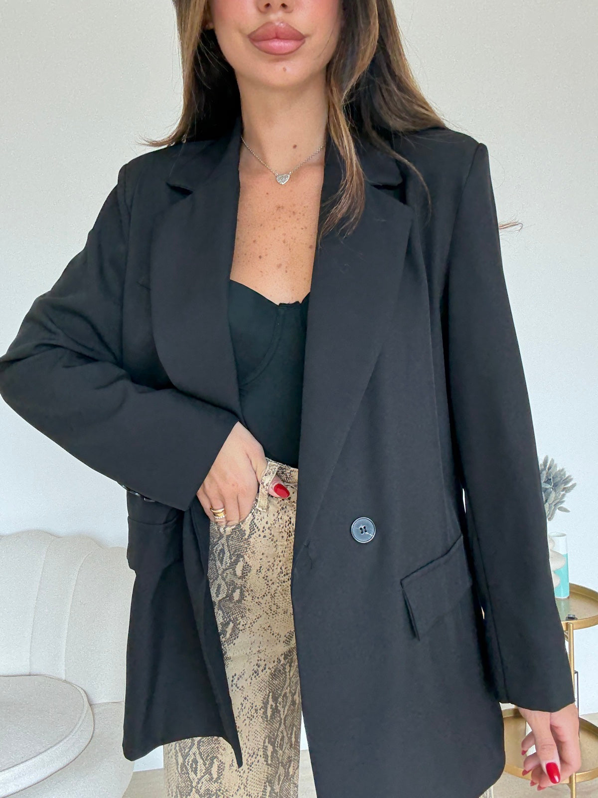 BLAZER DOPPIO BOTTONE NERO
