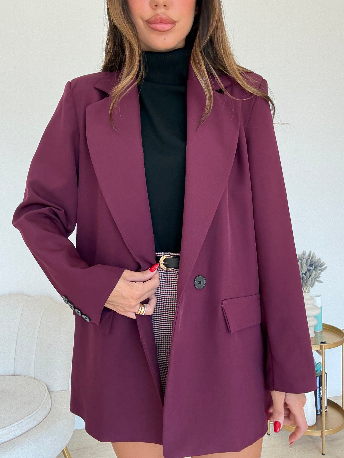 BLAZER DOPPIO BOTTONE WINE