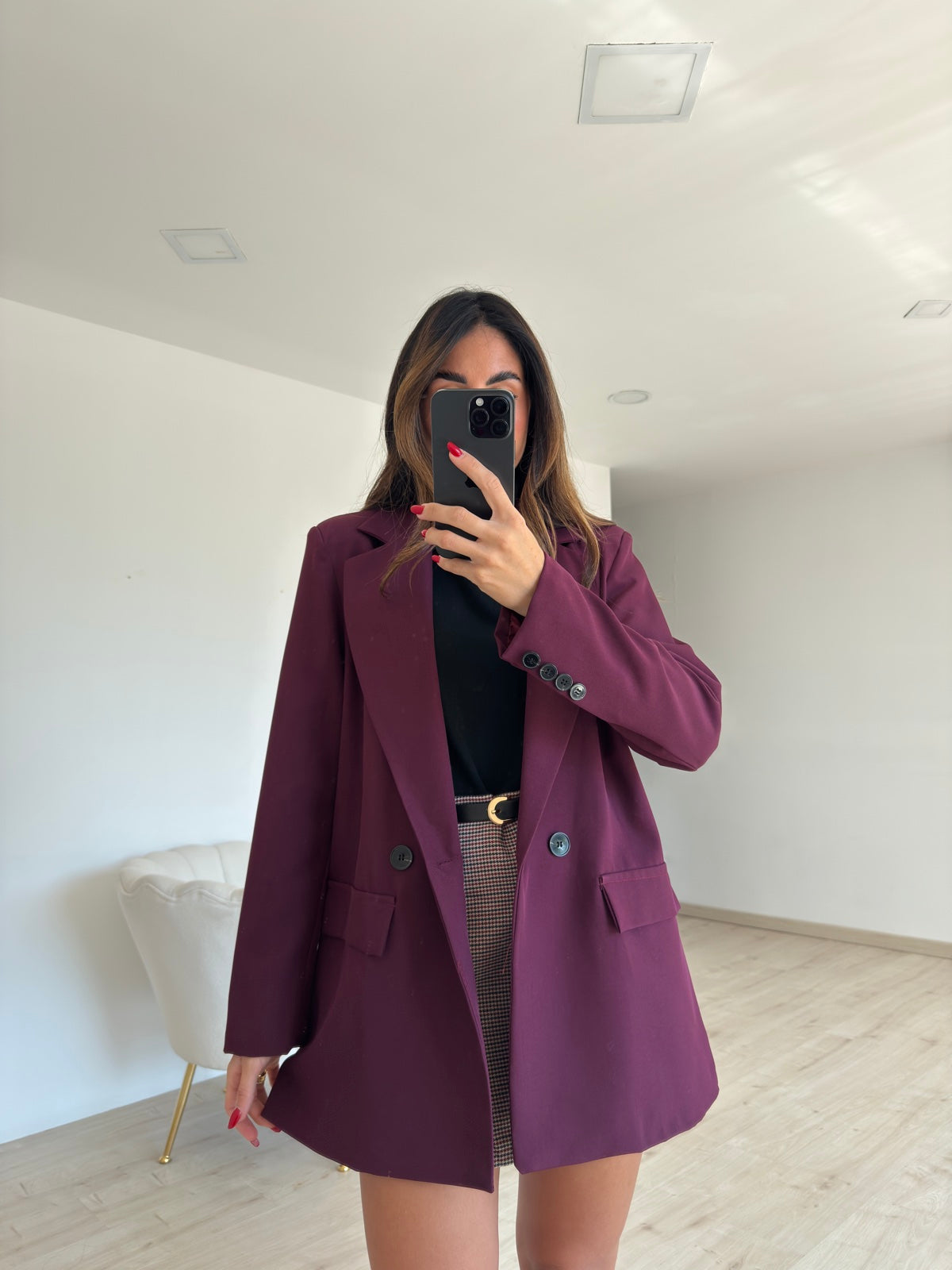 BLAZER DOPPIO BOTTONE WINE