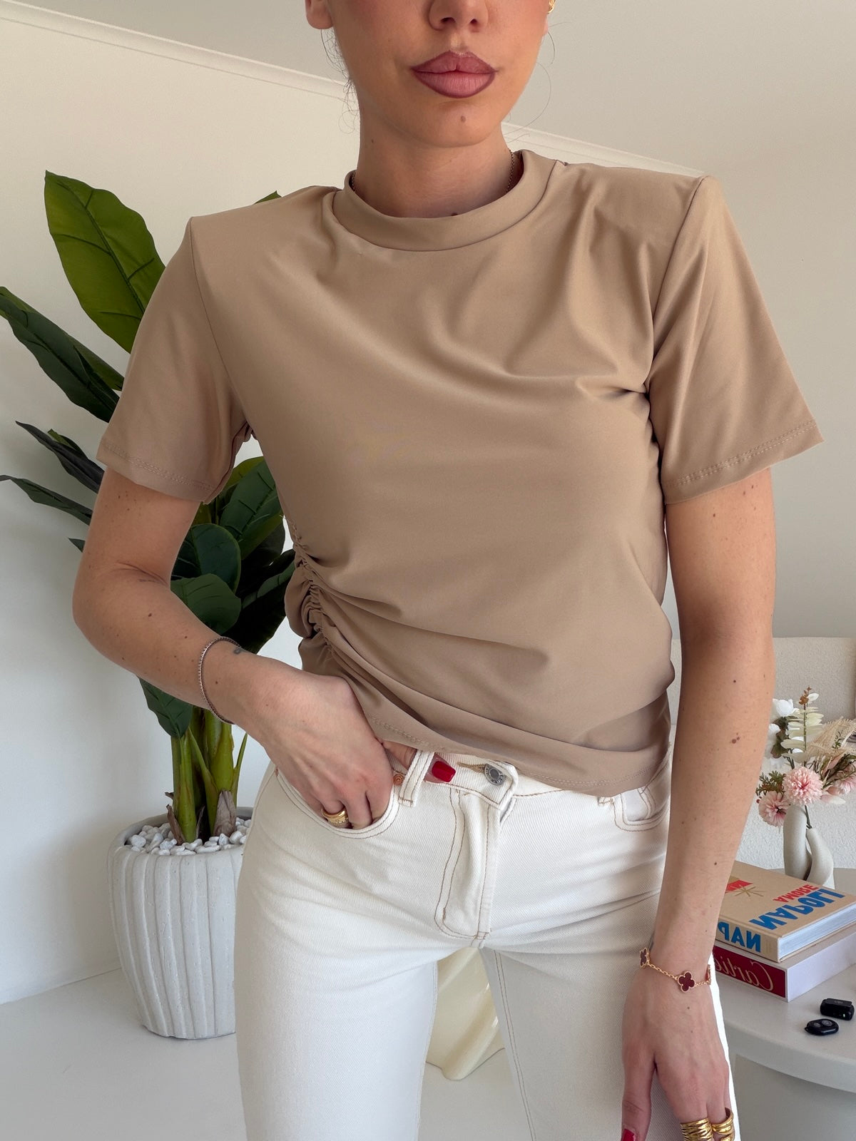 MAGLIA DRAPPEGGIO BISCOTTO