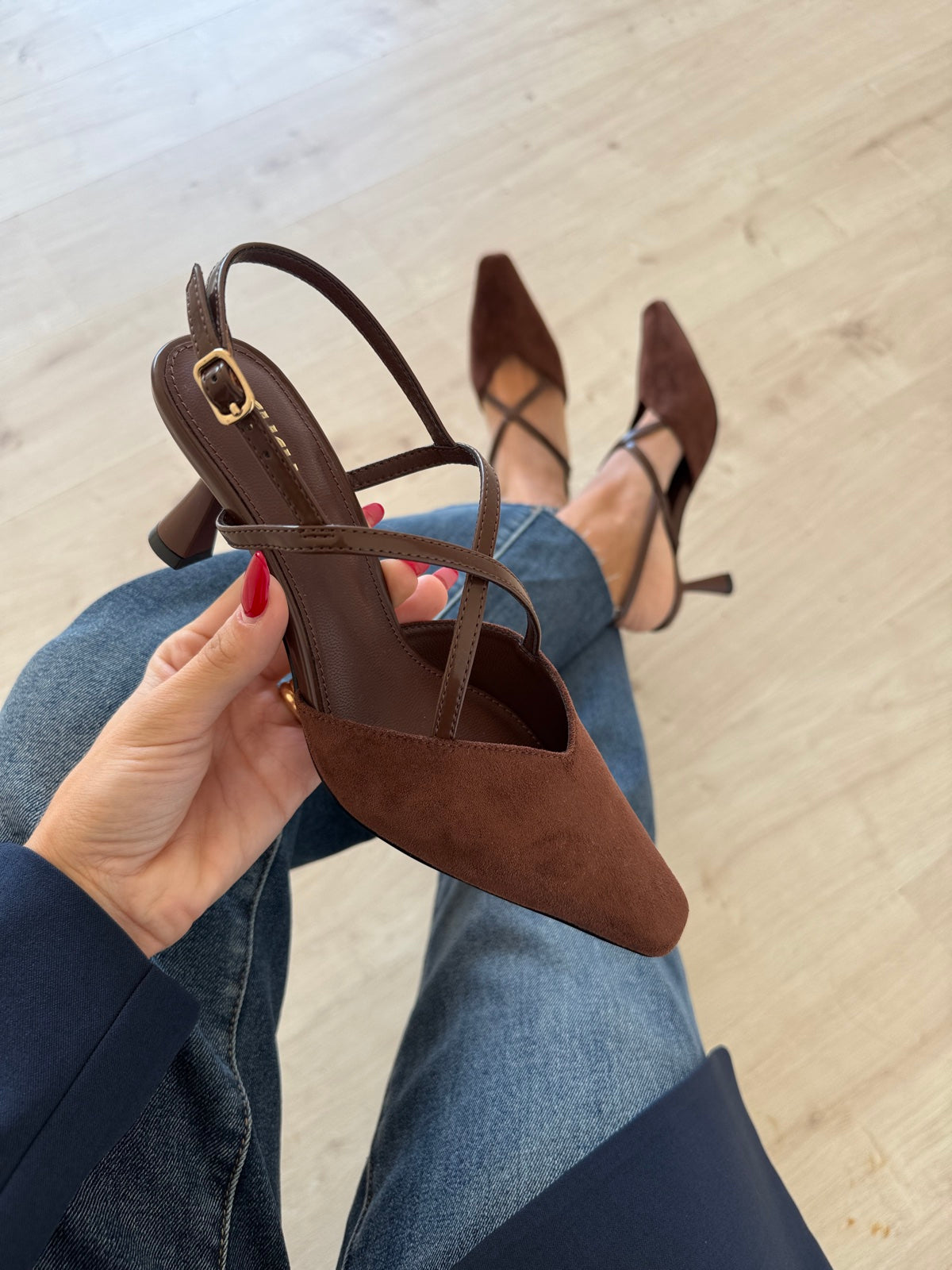 VIVIENNE-SLINGBACK CHOCO