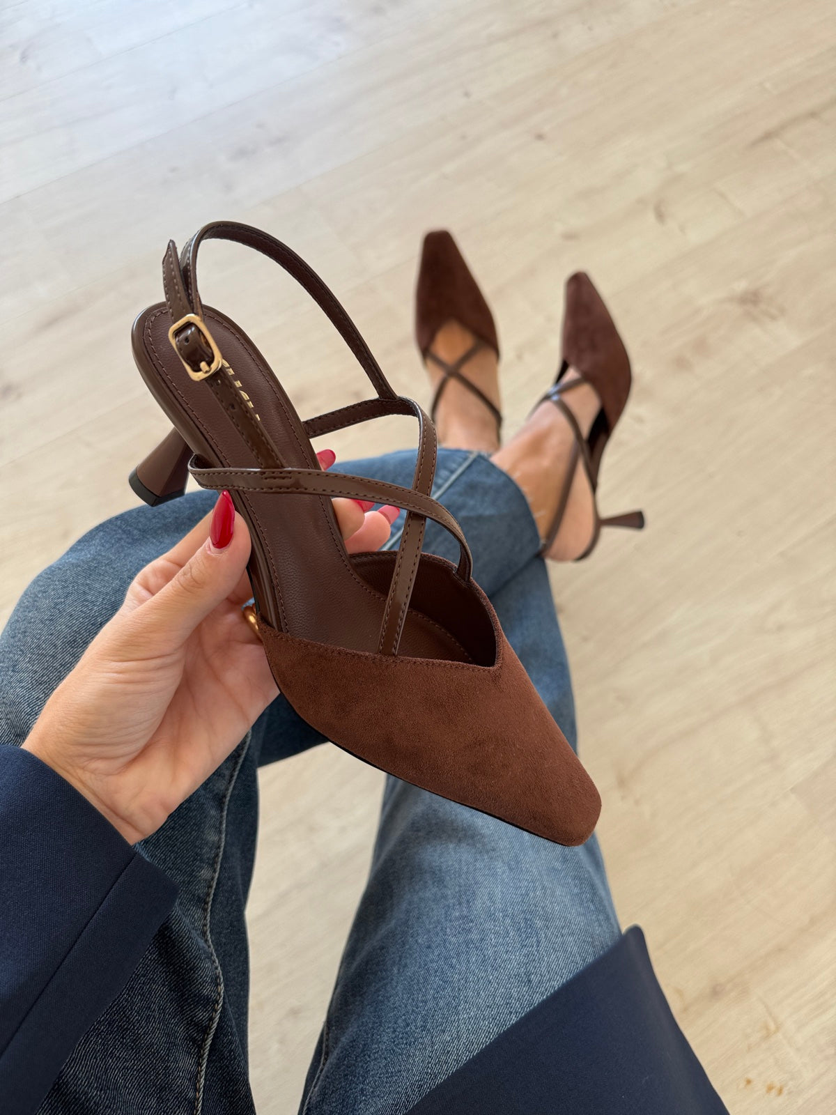 VIVIENNE-SLINGBACK CHOCO