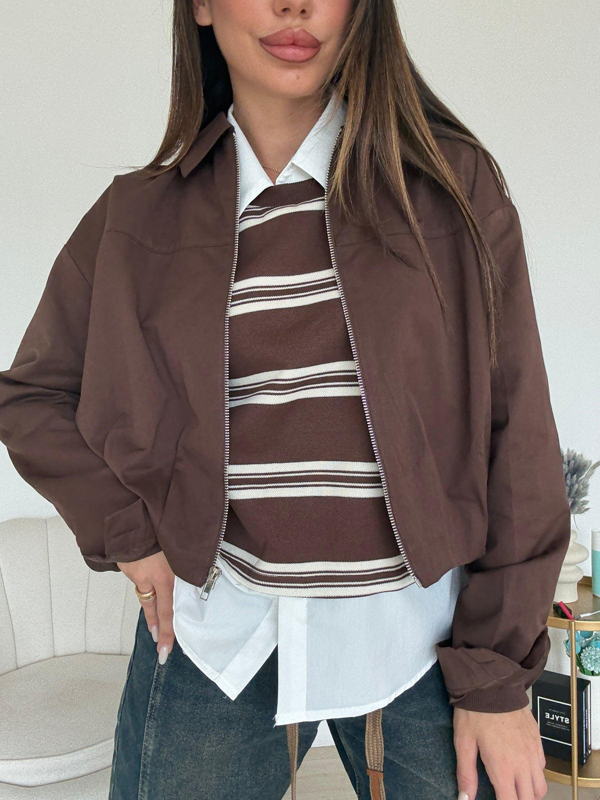 11388-BOMBER CROP CHOCO