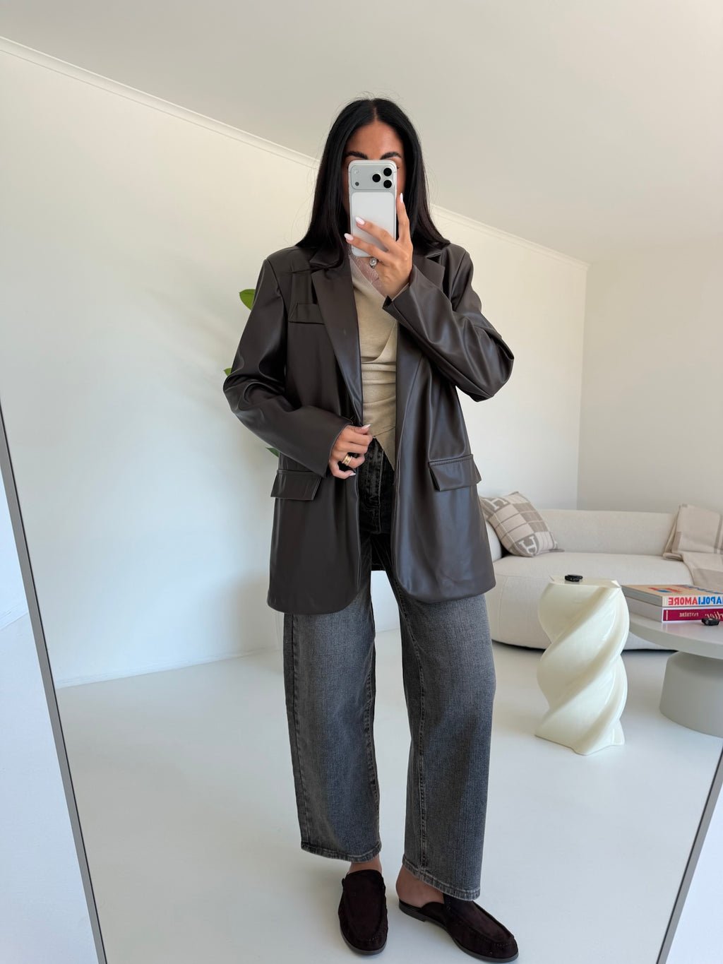 BLAZER LEATHER CHOCO