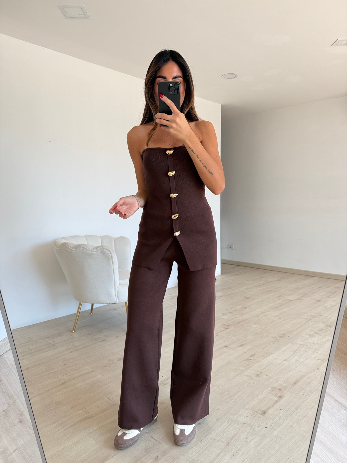 7286-COORDINATO HORSES CHOCO