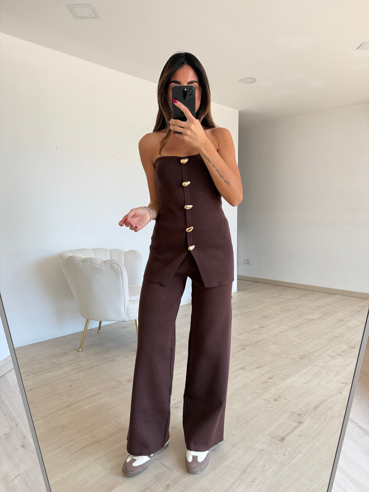7286-COORDINATO HORSES CHOCO