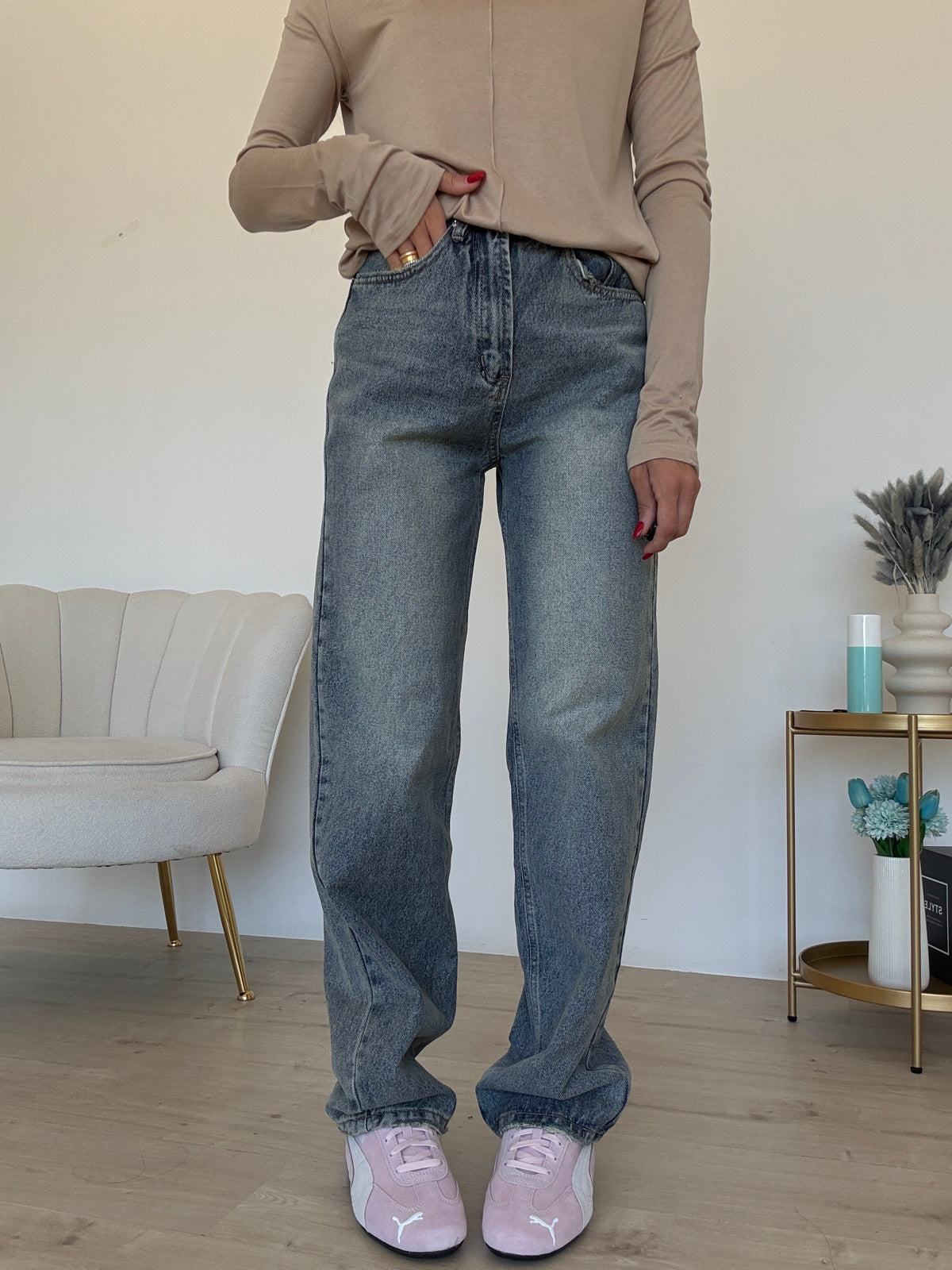 A3222-JEANS GAMBA DRITTA LOOK BACK