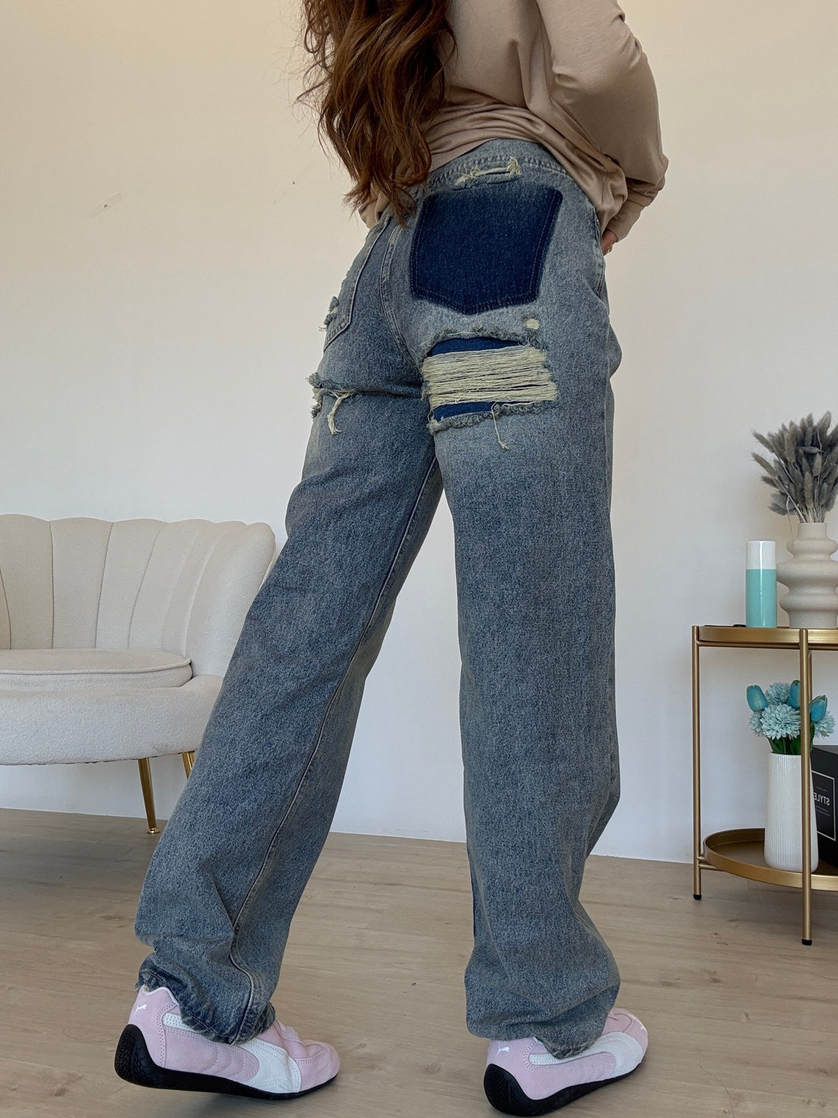 A3222-JEANS GAMBA DRITTA LOOK BACK