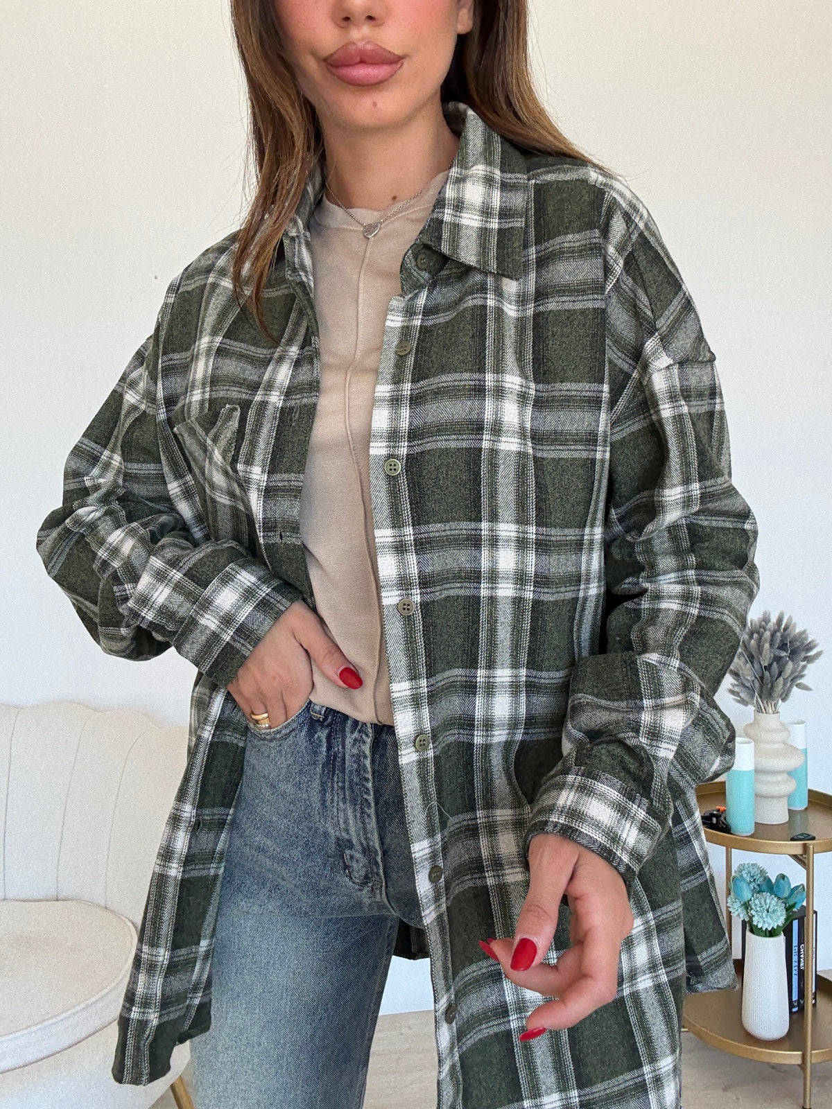 5527-CAMICIA FLANELLA VERDE