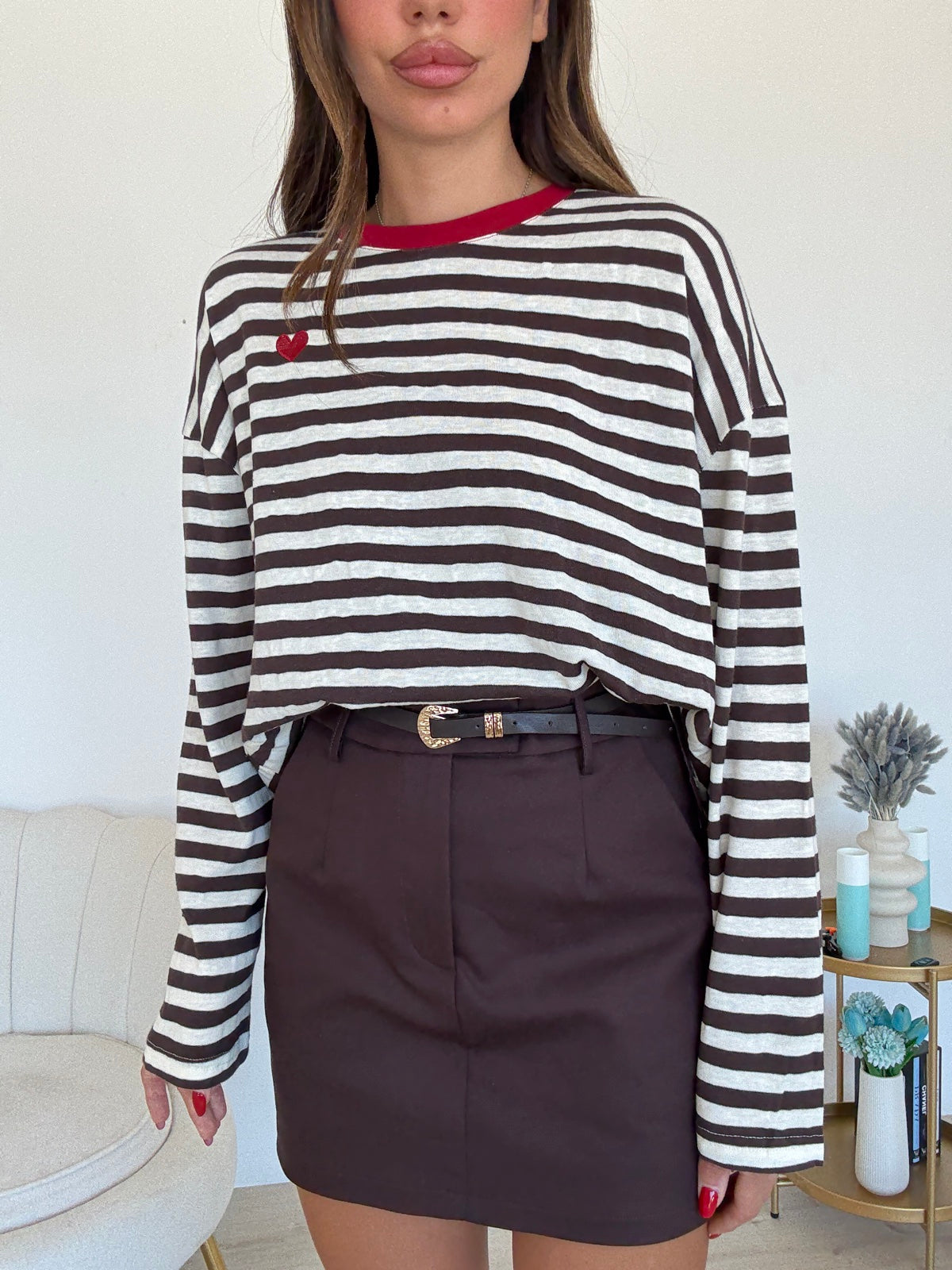 05946-MINI GONNA-SHORT SEASON CHOCO