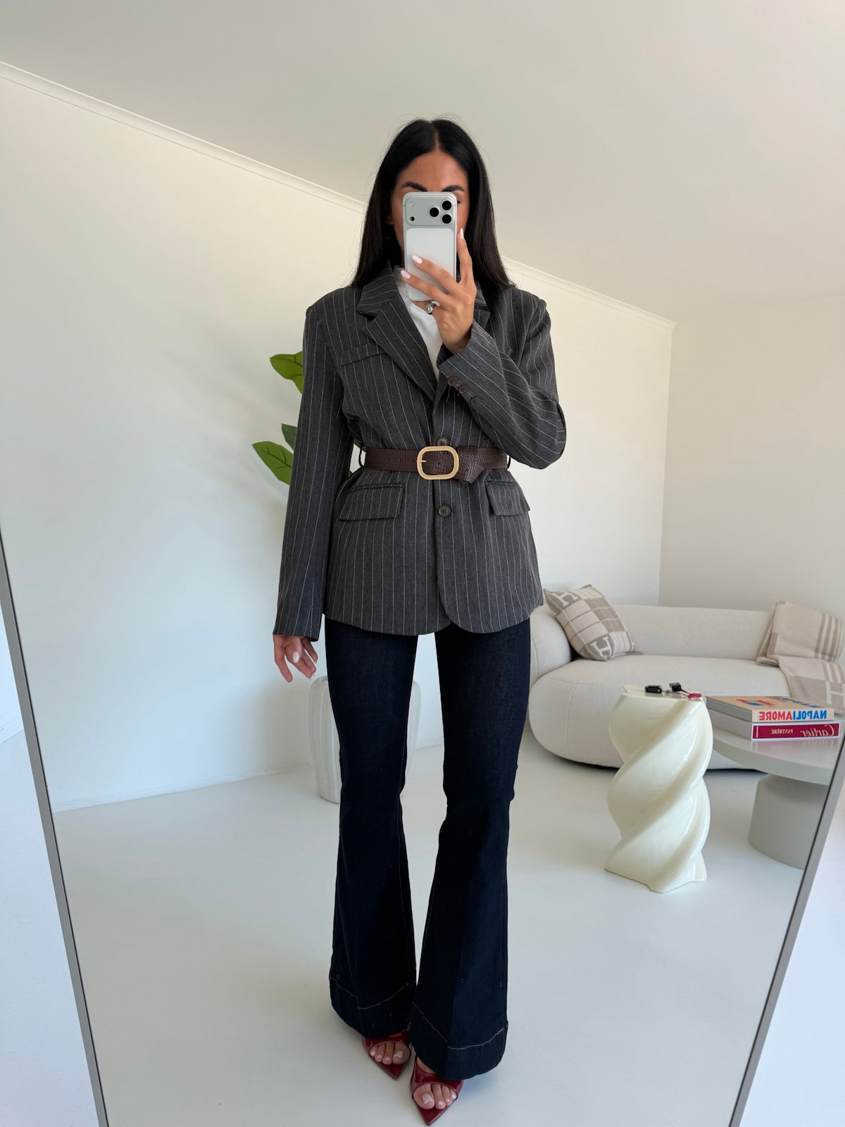 7087-BLAZER+CINTURA ELLIS GREY