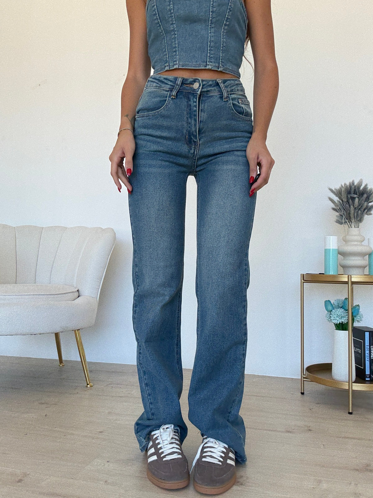 MI24178-1-JEANS GAMBA DRITTA MEDIUM DENIM
