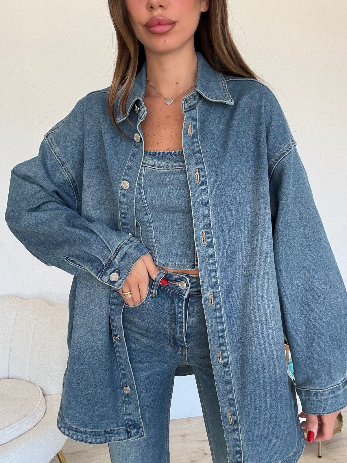 MI25140-1-CAMICIA OVERSIZE MEDIUM DENIM