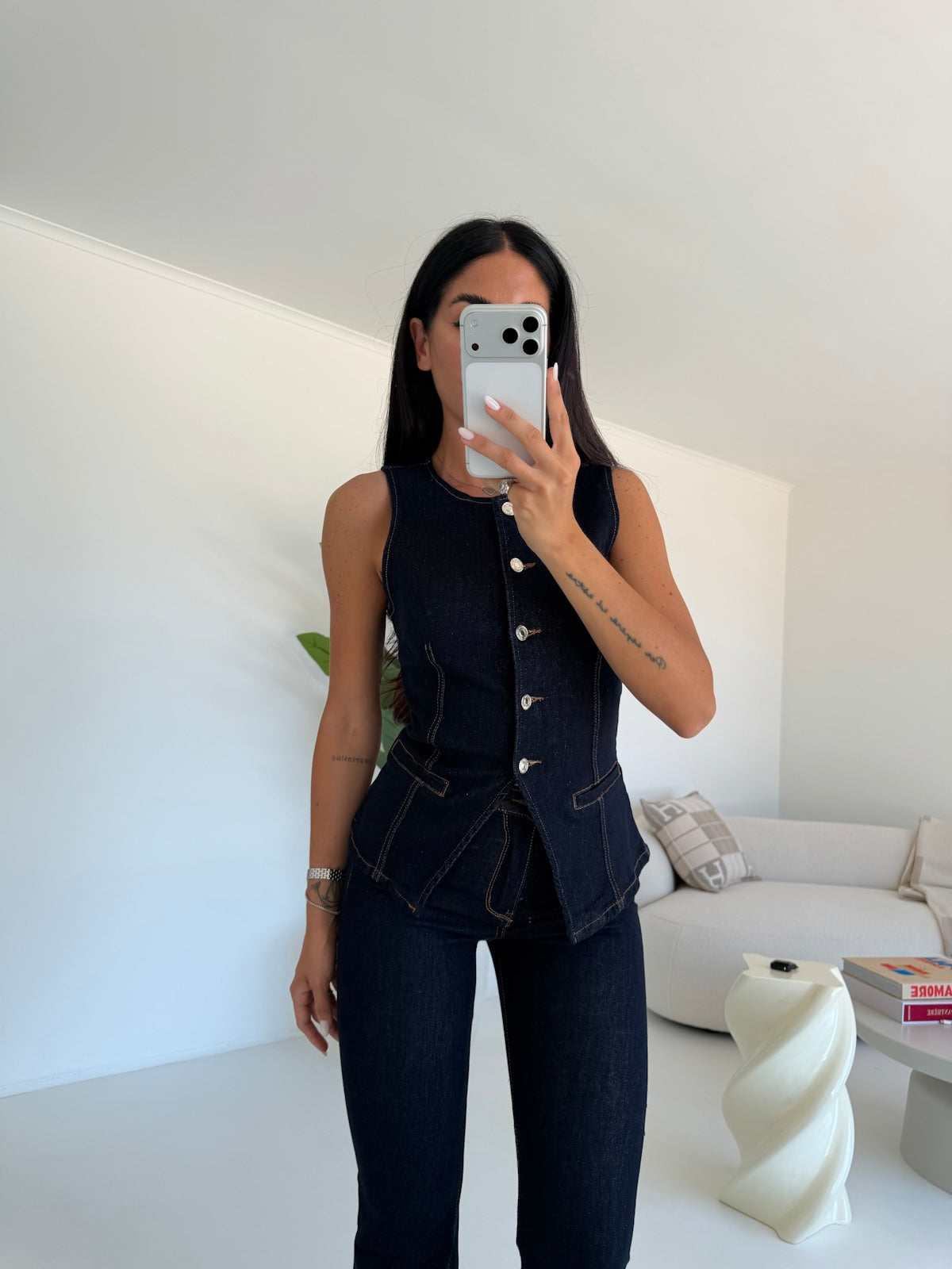 K912-GILET DENIM HELENA