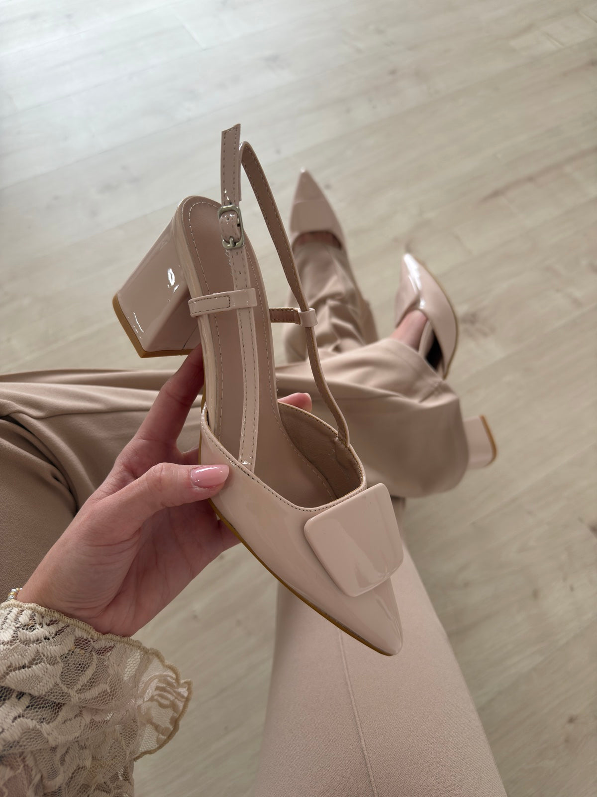 ROSY-SLINGBACK IN VERNICE NUDE