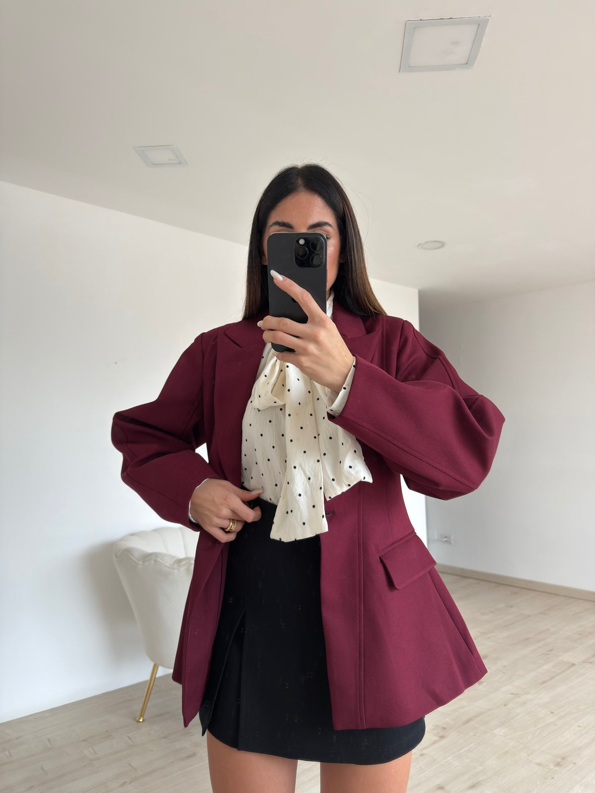 M564-1-MINI GONNA SPACCHETTO NERA