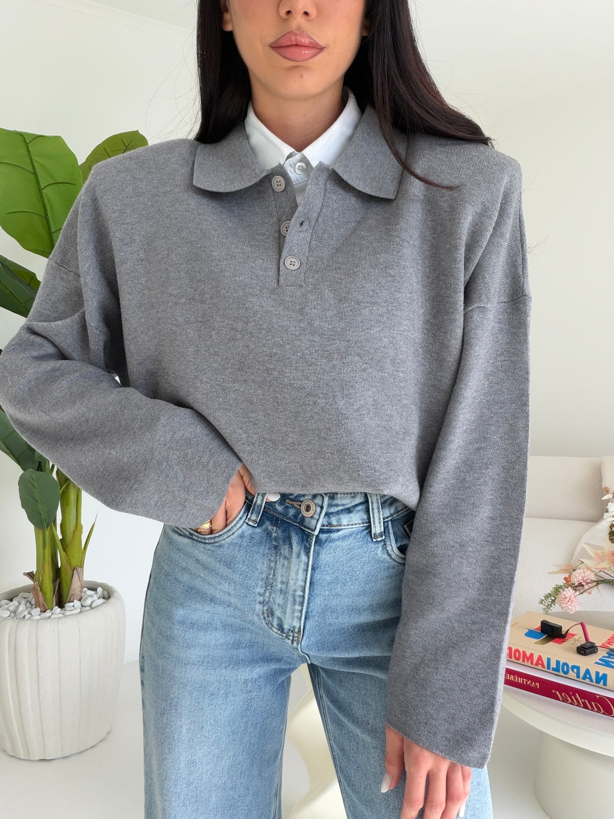 5557-POLO YALE GREY