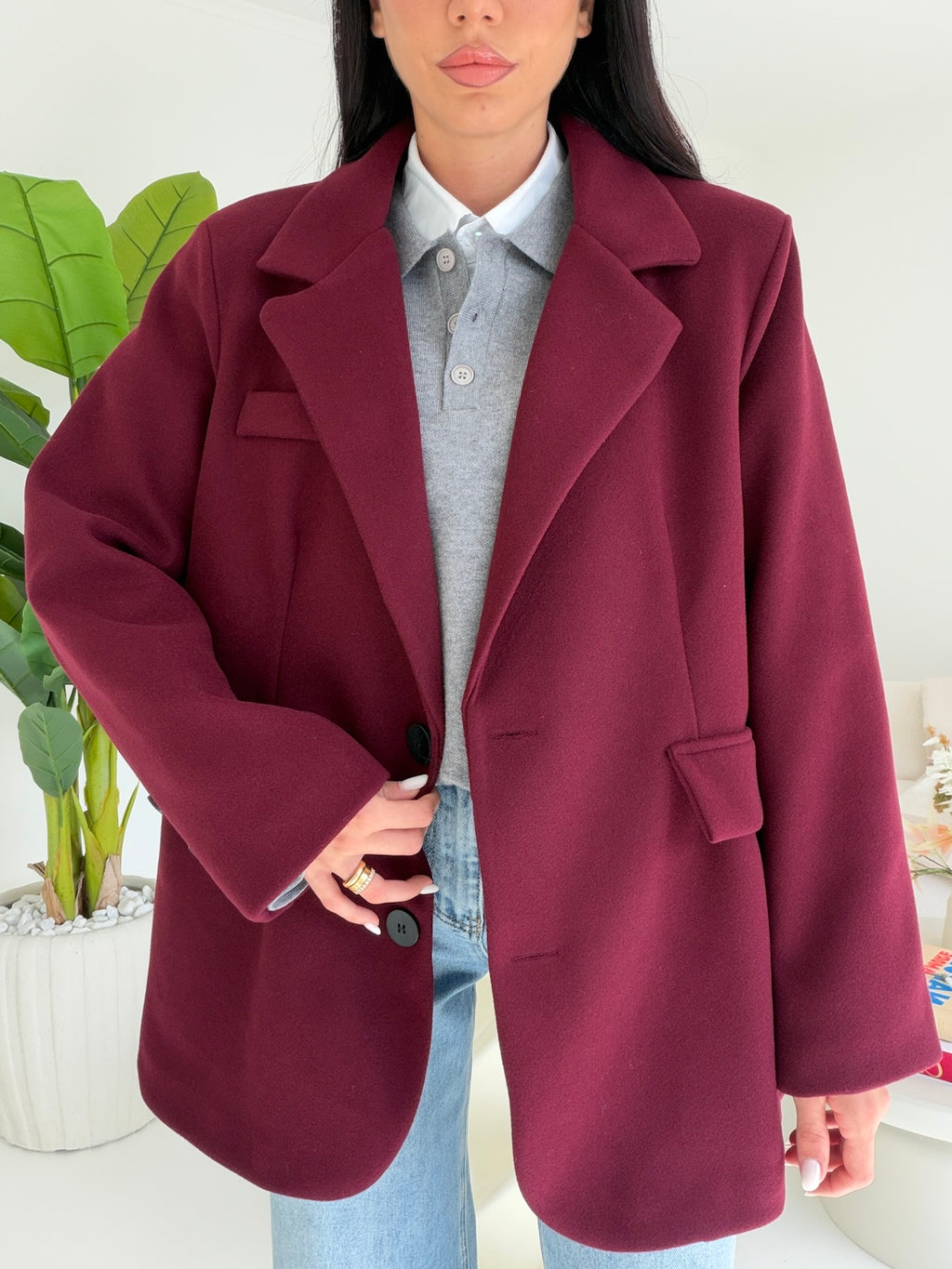 BLAZER ROND WINE