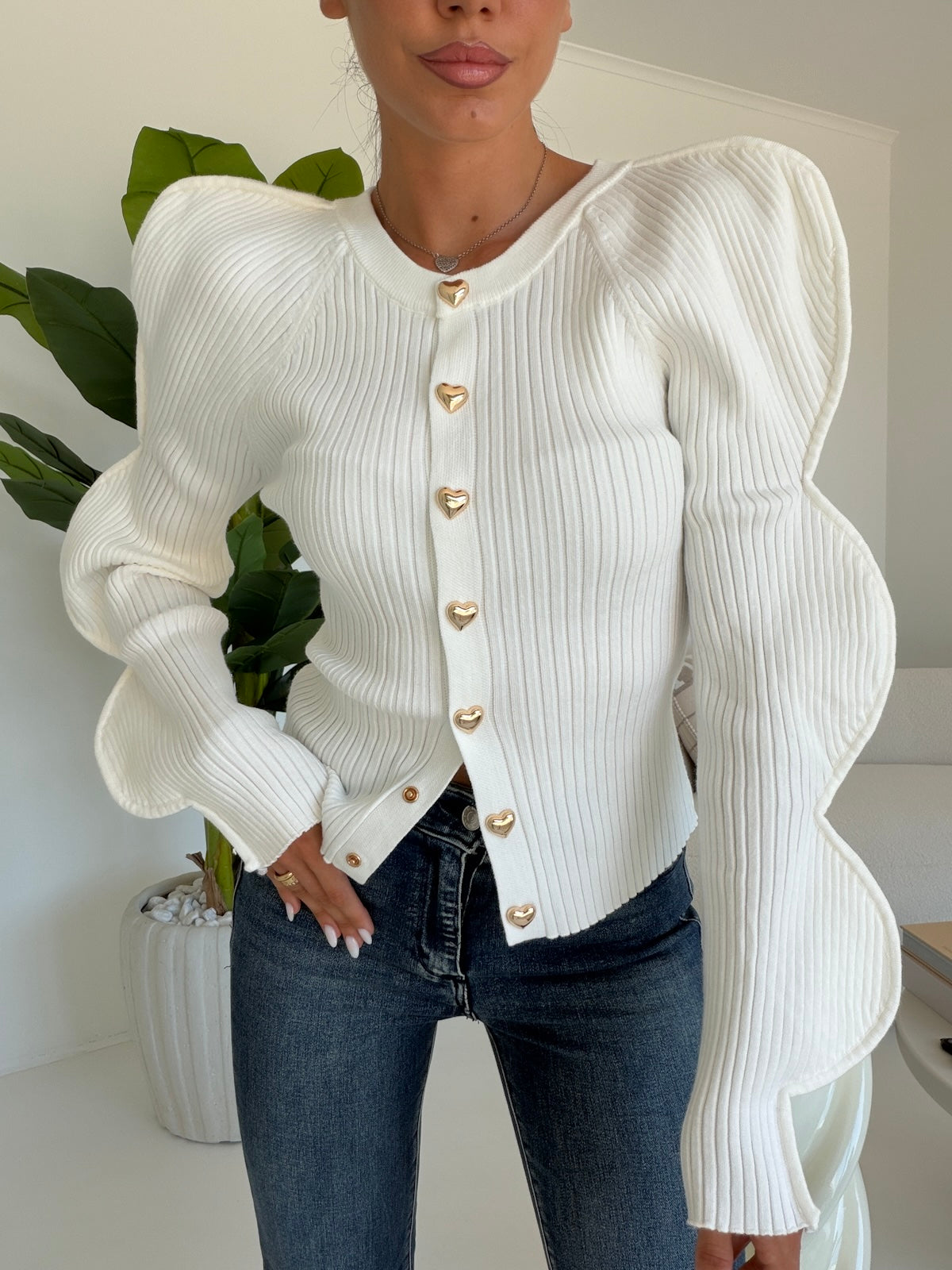TC2053/MS2205-CARDIGAN LOVELY MILK