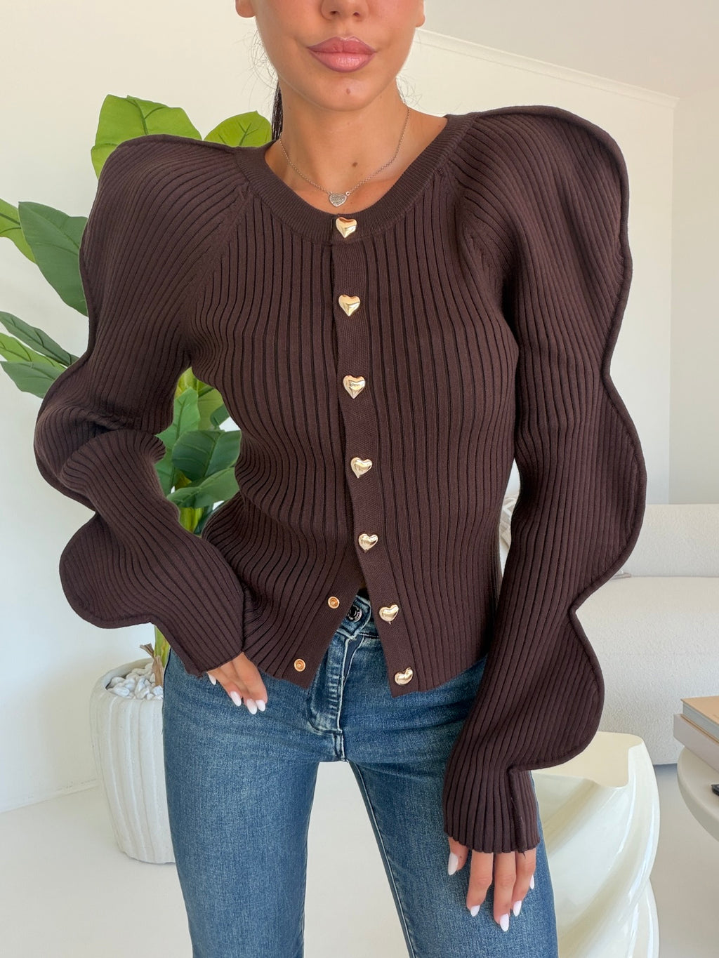 TC2053-CARDIGAN LOVELY CHOCO