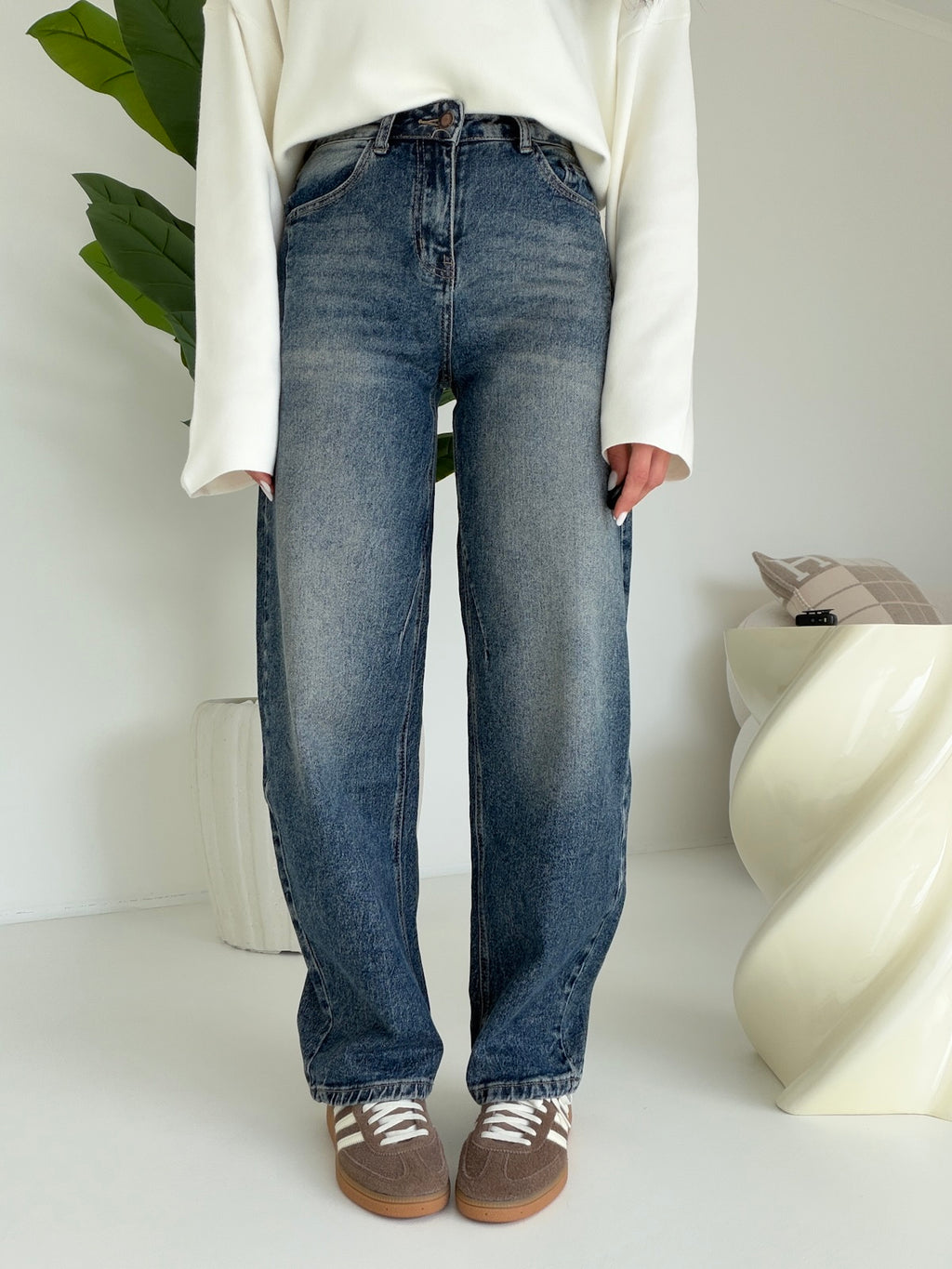 N2798-JEANS BARELL LADY