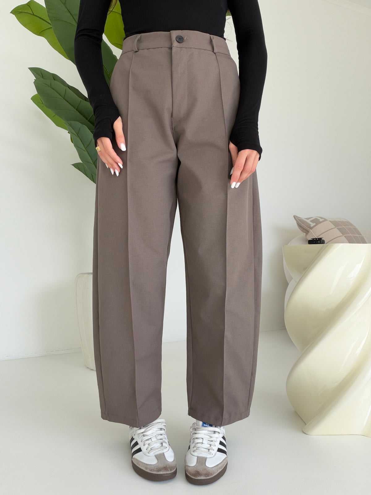 PANTALONE SLOUCHY TAUPE