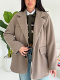 BLAZER ROND TAUPE