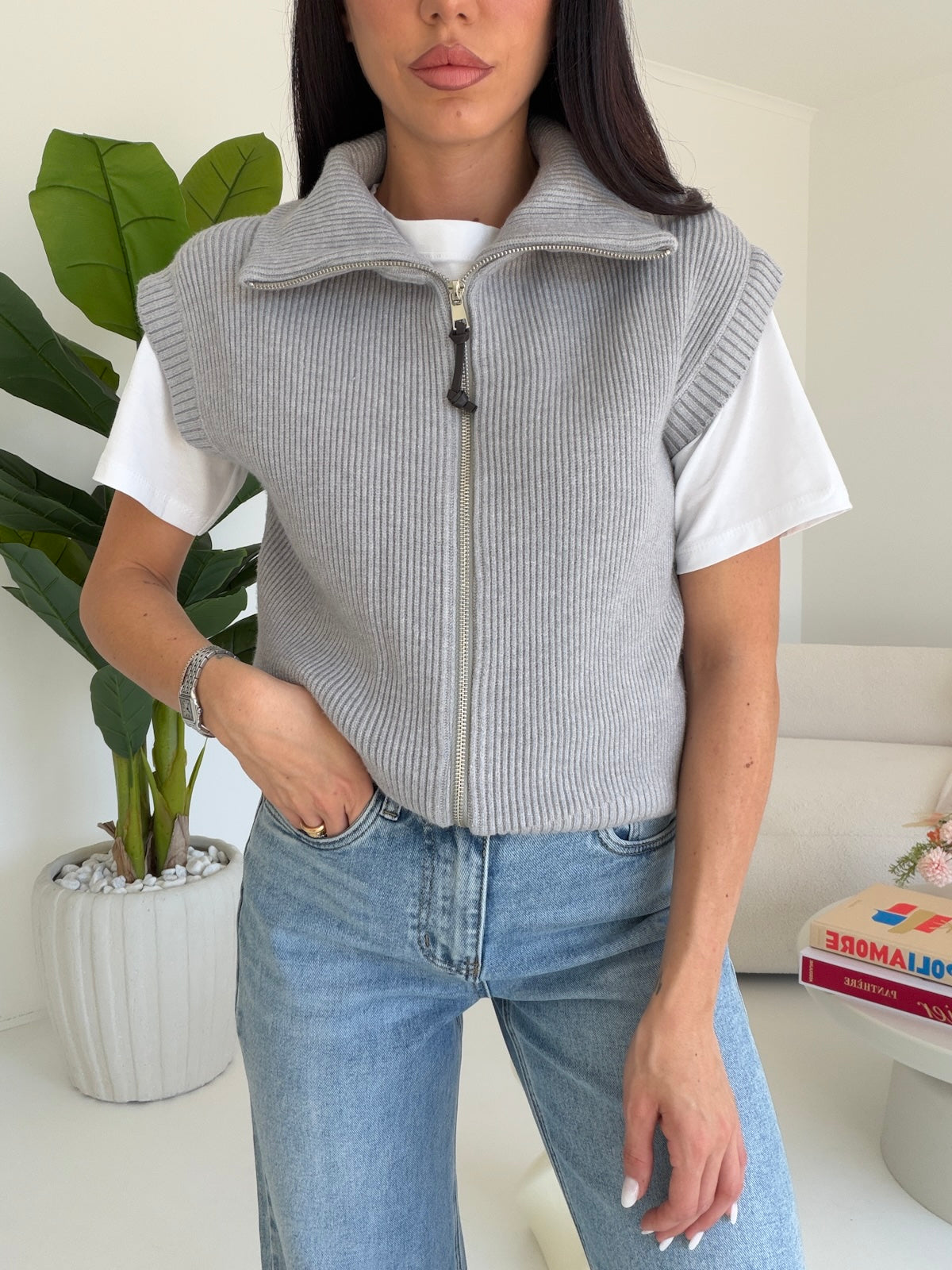 ZJ84280-GILET ALTHEA GREY