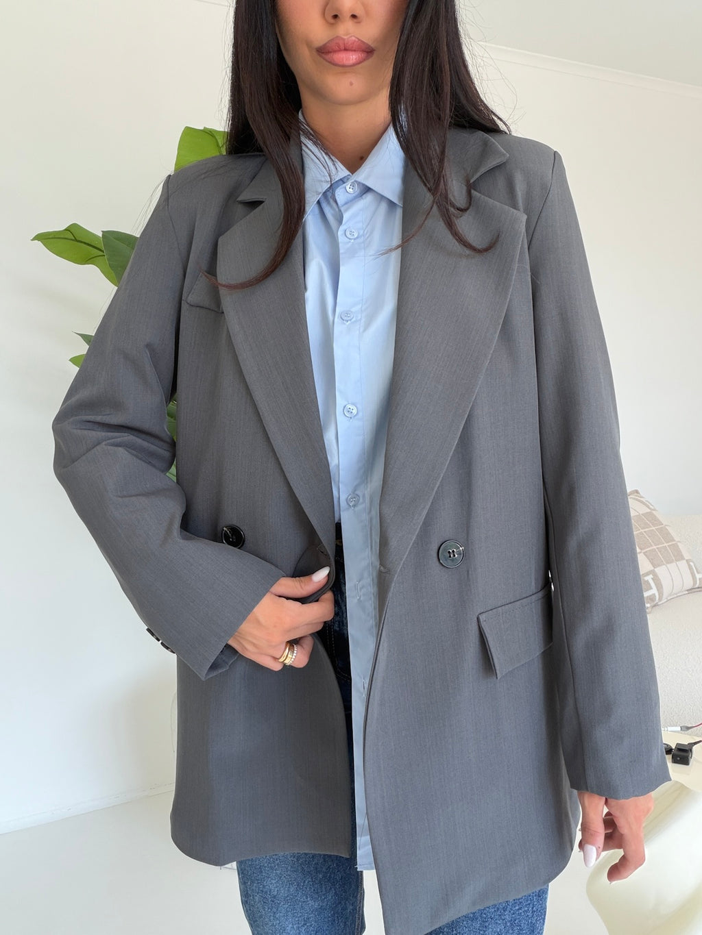 BLAZER DOPPIO BOTTONE GREY