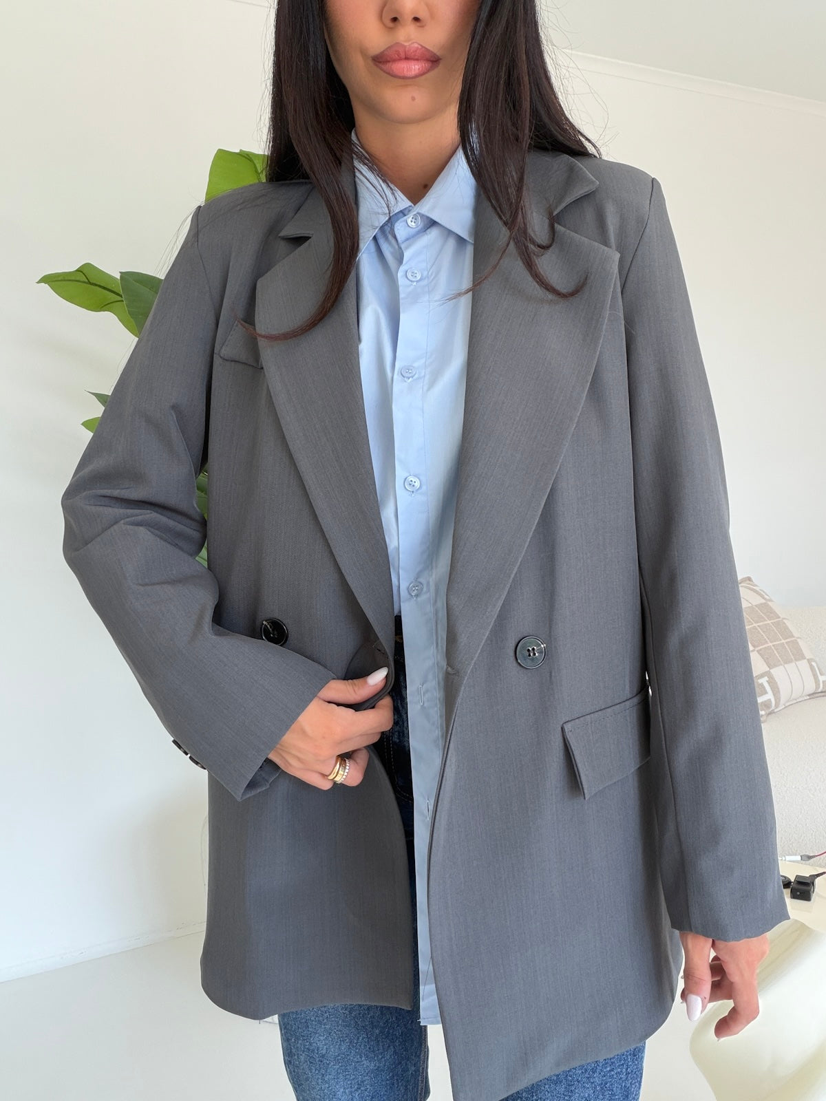 BLAZER DOPPIO BOTTONE GREY