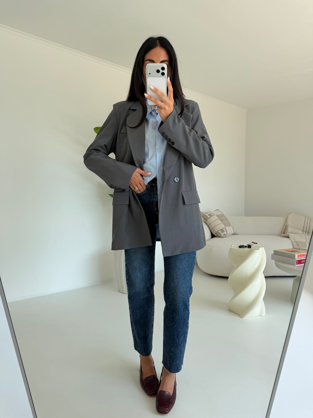 BLAZER DOPPIO BOTTONE GREY